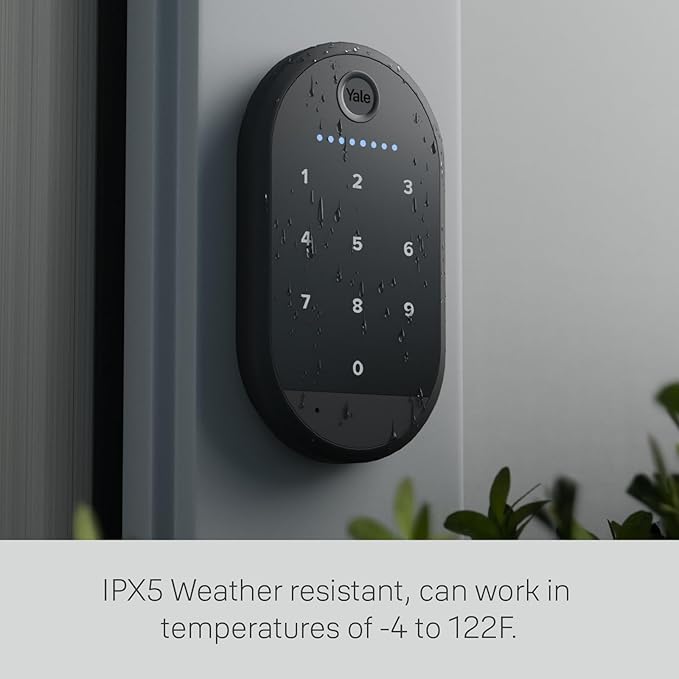 Yale Keypad - Smart Bluetooth Keypad for Yale Approach, Wi-Fi Lock, Smart Locks for Easy Pin Code Entry and One-Touch Locking