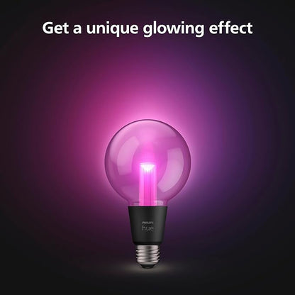 Philips Hue Lightguide G30 Small Globe Smart LED Bulb – Handblown Glass - Color Changing Light - Compatible with Amazon Alexa, Apple HomeKit and Google Assistant - Bluetooth and Hue Bridge Compatible