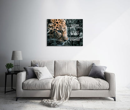 Success Is Rented Inspirational Wall Art Success Entrepreneur Quotes Posters Motivational Wall Decor For Office Living Room Bedroom Office Bathroom Canvas Print Framed Ready to Hang [30" W X 40" H]