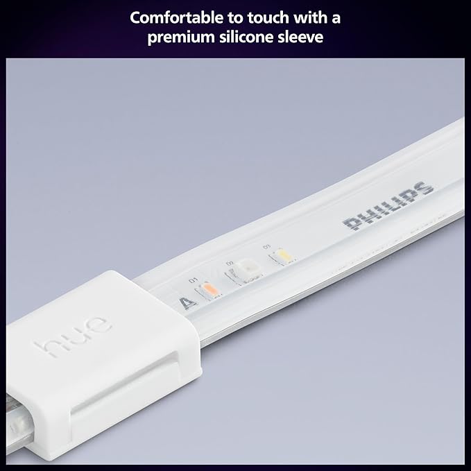 Philips Hue Indoor 10 Ft Smart LED Solo Lightstrip Base Kit with Smart Dimmer Switch - Control with Hue App, Alexa, Google Assistant, Apple HomeKit