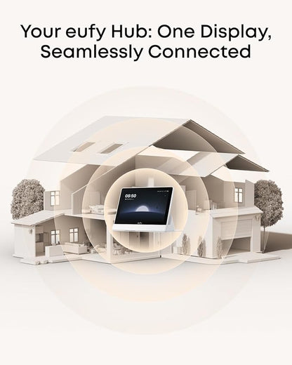 eufy Security eufy Smart Display E10, Smart Home Hub, 8" Control Panel, Compatible Devices, Four Views on One Screen, Instant Door Alerts, Daily Event Reports, One Tap Control