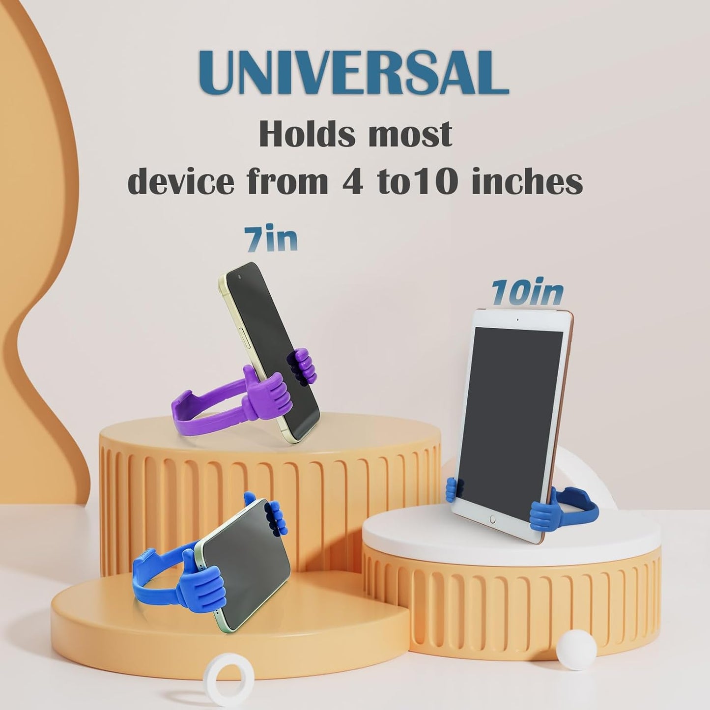 Honsky Thumbs-up Cell Phone Stand Holder, Tablet Stand Cradle for Desk Desktop Smartphone Cellphone Mobile Phone Tablets â€“ Universal Adjustable Flexible, Green