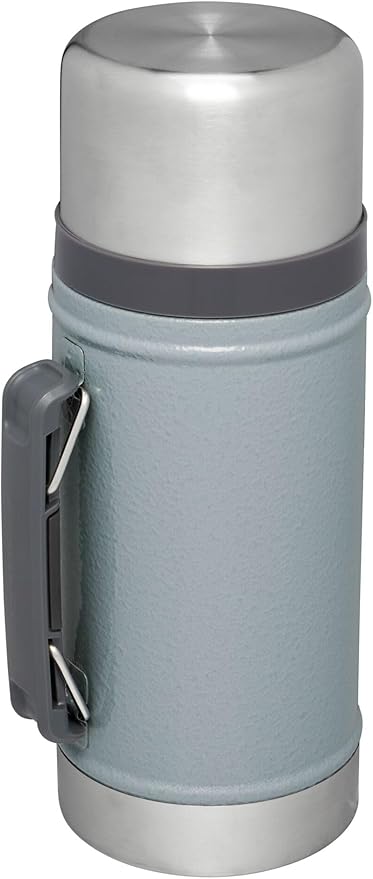 Stanley Classic Legendary Large Food Jar 1.0 qt | Vacuum Insulated Food Container | Wide Mouth Screw On Lid | Packable for Travel | Stainless Steel with Leakproof Lid | BPA-Free | Hammertone Silver