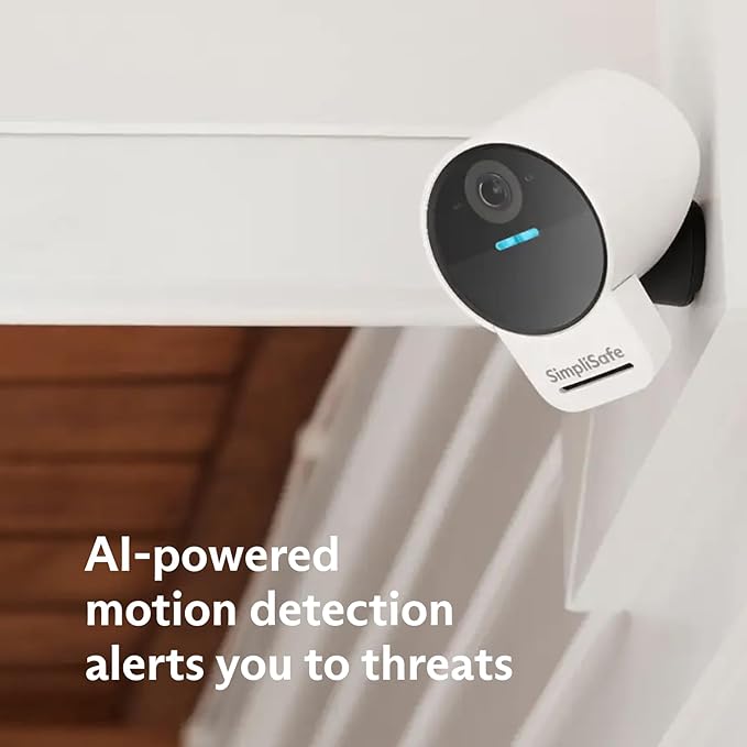 SimpliSafe 6 Piece Wireless Home Security System with Outdoor Camera - Optional 24/7 Professional Monitoring - No Contract - Compatible with Alexa and Google Assistant