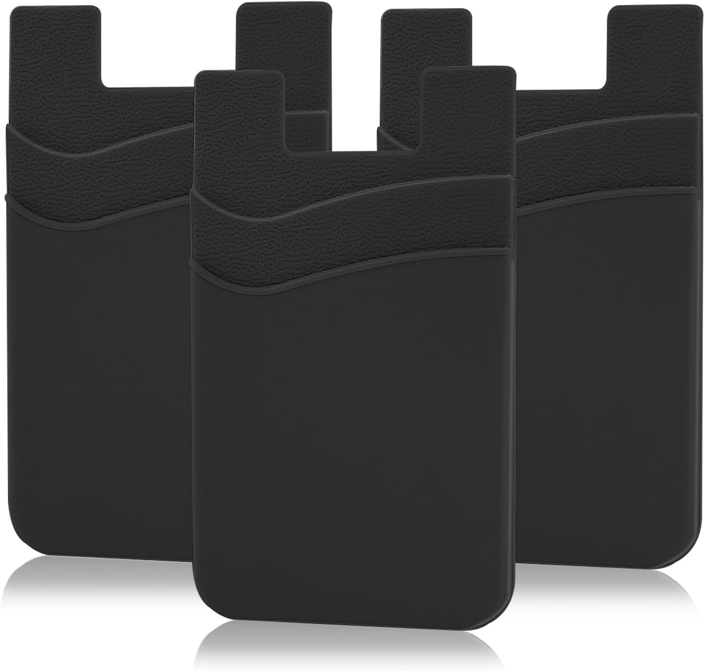 SS Phone Wallet, Phone Card Holder Stick on Credit Card Holder for Cell Phone Case Sticky Wallet for Back of Phone Suitable for iPhone Samsung Galaxy Any Smartphone 3 Pack