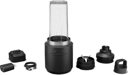 KitchenAid Go™ Cordless Personal Blender - battery included, KSBR256, Black Matte