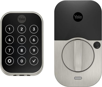 Yale Security Assure Lock 2 Deadbolt, Satin Nickel Smart Keyless Entry Door Lock with Z-Wave Connected Keypad for Code Entry, YRD450-ZW2-619