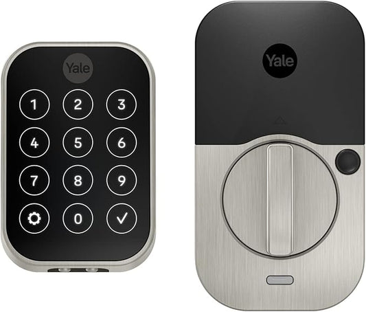 Yale Security Assure Lock 2 Deadbolt, Satin Nickel Smart Keyless Entry Door Lock with Z-Wave Connected Keypad for Code Entry, YRD450-ZW2-619