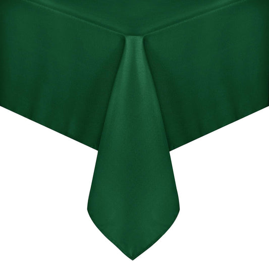 sancua Rectangle Tablecloth - 90 x 156 Inch - Stain and Wrinkle Resistant Washable Polyester Table Cloth, Decorative Fabric Table Cover for Dining Tables, Buffet Parties and Christmas, Hunter Green