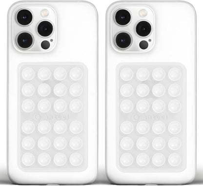 Anteel Medium-Sized Silicone Suction Phone Case Adhesive Mount, Enhanced Suction Power and Upgraded Thickened Sticky Phone Grip, Durable, Hands-Free Sticky Phone Holder, 2.28"x3.46" (TP&TP)