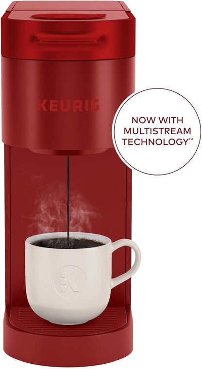Keurig K- Slim Single Serve K-Cup Pod Coffee Maker, with 3 Brew Sizes, Multistream Technology, 46oz Removable Reservoir, Scarlet Red