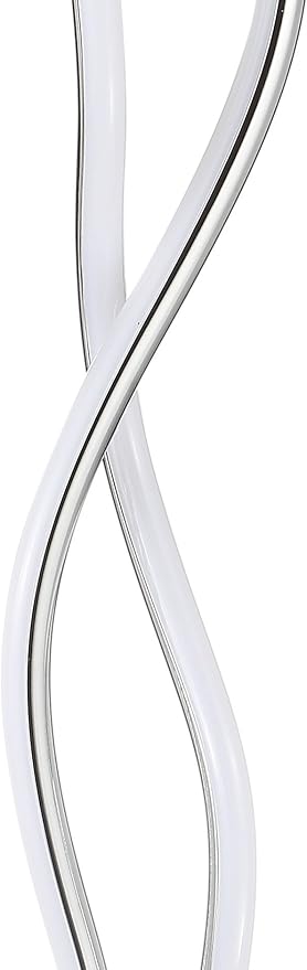 JONATHAN Y 26.25" Chrome Integrated LED Table Lamp, Modern Minimalist Iron Ribbon Metal Desk Lamp for Living Room Bedroom, Energy Efficient Slim Design, ETL Listed JYL7001A