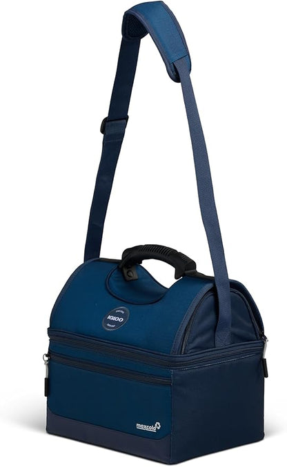 Igloo Gripper Soft Sided Cooler Bag | Insulated Dual Compartment Lunch Cooler