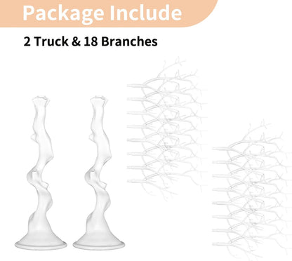 Nuptio Artificial Trees Decorative Trees: 2 Pcs White Twig Trees 22.8in Tall Halloween Decorations Wedding Centerpiece for Tables Fake Easter Tree for Christmas Thanksgiving Birthday Party Decor