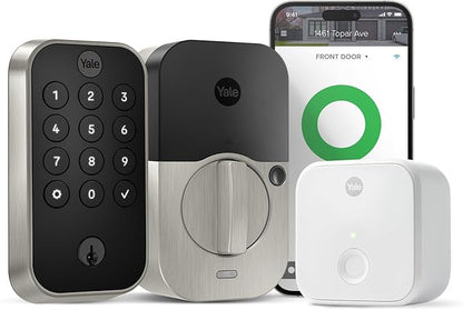 Yale Assure Lock 2 Keypad with Wi-Fi Connect, Satin Nickel Deadbolt for Vacation Rental Hosts, YRD410-CB1-619