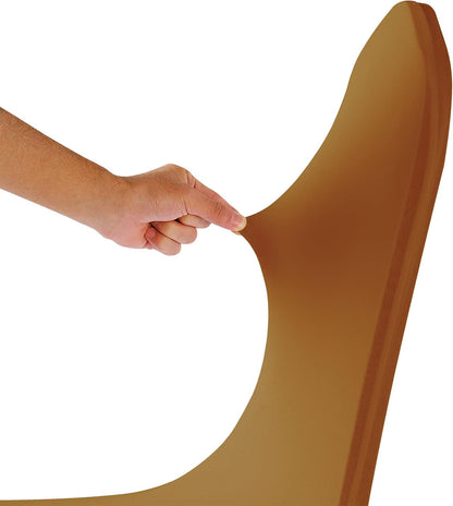 Spandex Chair Covers, 12PCS, Washable Protector for Living Room, Party, Banquet, Wedding, Hotel (Gold)