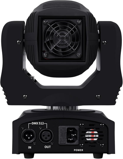 DJCLUB Stage Lights LED Mini Moving Head DJ Light Lyre Projection 60W DJ Spot Lights with 7 Colors 8 Gobos Spotlight DMX 512 with Sound Activated for Disco Home Party Wedding Nightclub