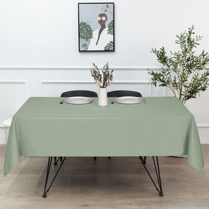 sancua Rectangle Tablecloth - 60 x 84 Inch - Stain and Wrinkle Resistant Washable Polyester Table Cloth, Decorative Fabric Table Cover for Dining Tables, Buffet Parties and Camping, Sage Green