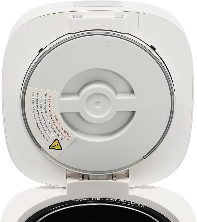 Electric Composter for Kitchen,Smart Compost Bin Indoor/Outdoor,2.5L Large Capacity Odorless Composter Kitchen Countertop,Auto-Cleaning Home Compost Machine (White)