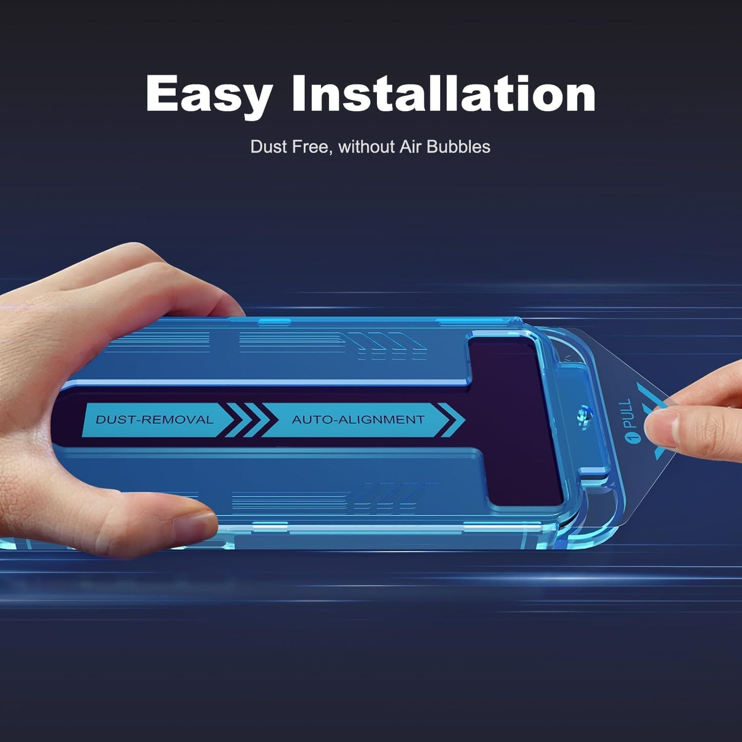 EGKimBa for iPhone 16 Privacy Screen Protector, Gradient Color, Bubble Free, Easy Installation, Auto Dust-Elimination, Anti Blue Light