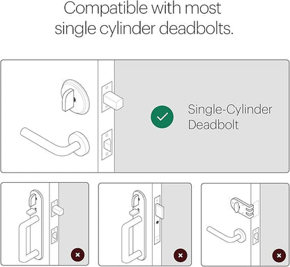 August Home, Silver Wi-Fi Connected Smart Keyless Entry Door Lock, Electronic Door Lock Fits Your Existing Deadbolt in Minutes, ‎ ‎AUG-SL05-M01-S01