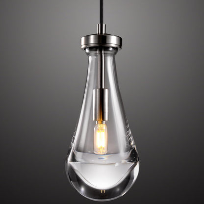 Modern Raindrop Pendant Lights, Kitchen Island Pendant Lights, Nickel Colored Brass Base Dining Room Light Fixture, and Interior Chandelier in The Living Room Hallway, Including The Bulb