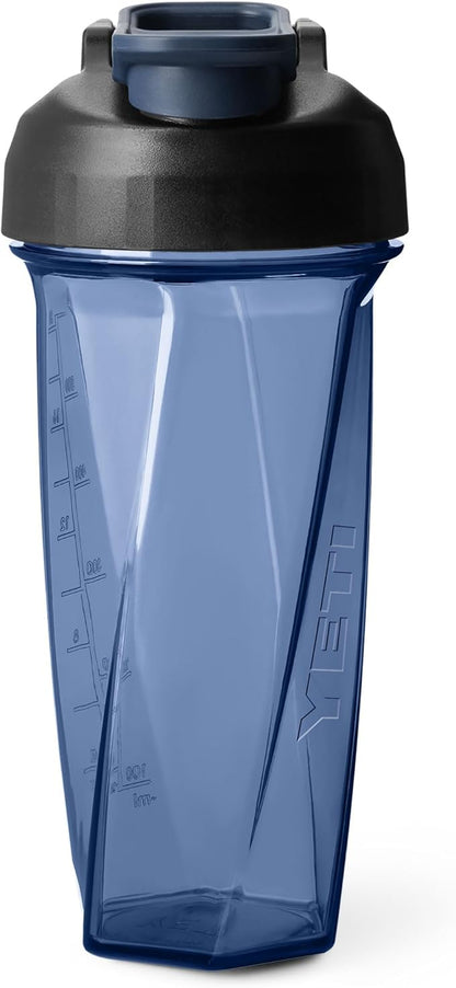 YETI Yonder Helimix Vortex Blender Shaker Bottle Holds up to 27oz | No Blending Ball or Whisk | USA Made | Portable Pre Workout Whey Protein Drink Shaker Cup | Dishwasher Safe, Navy