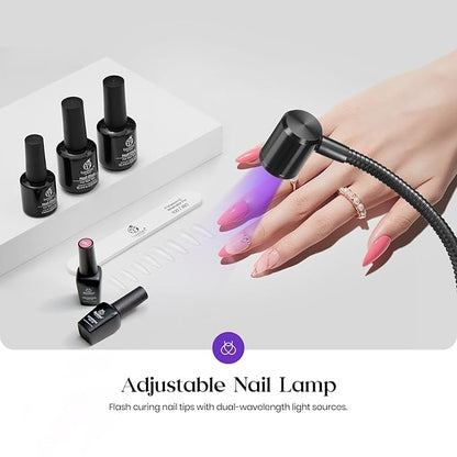 Beetles UV Nail Lamp for Gel Polish Mini LED Light with Clamp for Nail Art Design Fingernail Extension Quicky-Dry Curing Lamp for Techs Manicure Salon DIY at Home