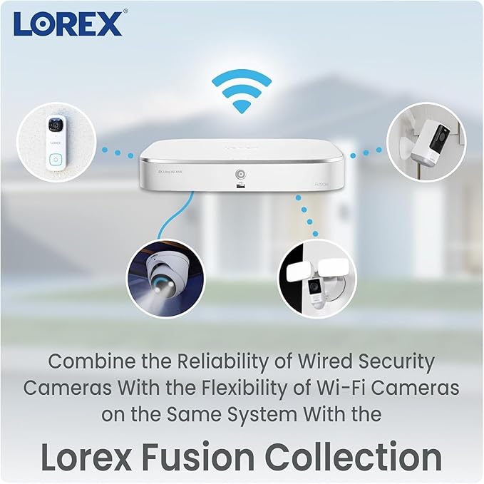 Lorex 4K 8MP IP PoE White Wired Security Dome Camera | Add-On Camera | Color Night Vision | Smart Motion Detection (Person/Vehicle) | Listen-in Audio | IP67 Weatherproof | Metal Housing