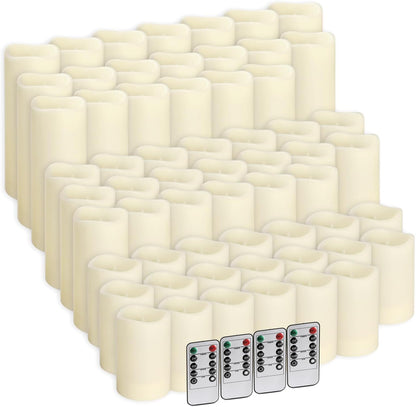 60-Pack LED Flameless Candles with Remote Control - Perfect for Home, Parties, and Special Occasions - Create a Magical Ambiance Effortlessly(Three Sizes)