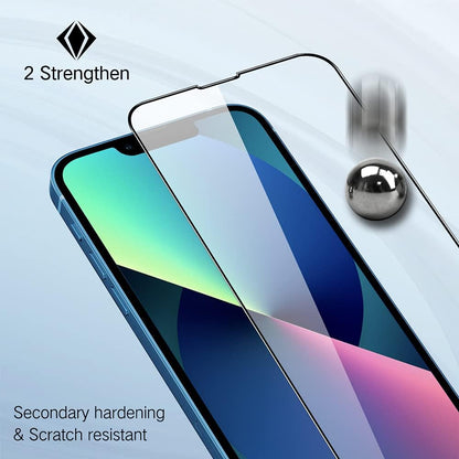 PERFECTSIGHT Compatible for iPhone 14 Plus, iPhone 13 Pro Max Screen Protector 6.7 Inch 2 Pack HD Clear Premium Tempered Glass Case Friendly 9H Hardness Bubble Free Easy Installation