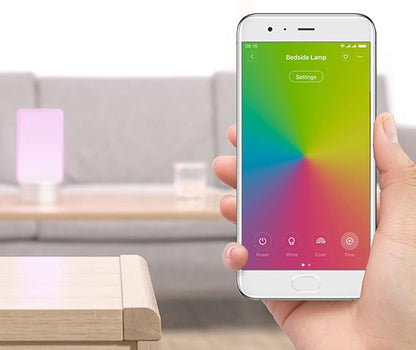 Mi Bedside Lamp, Touch & Wi-Fi Control Table Lamp, Dimmable RGB Color Changing (US Version with Warranty)