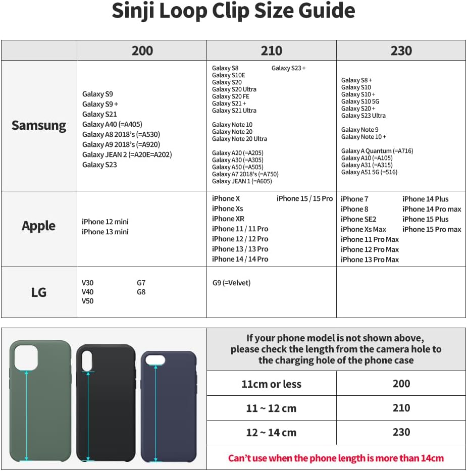 C-Shaped Clip Finger Phone Grip, Sinjimoru Silicone Cell Phone Strap for Phone Case with Clip as Phone Loop Holder for iPhone Case & Samsung Phone. Sinji Loop Clip Lavender 230