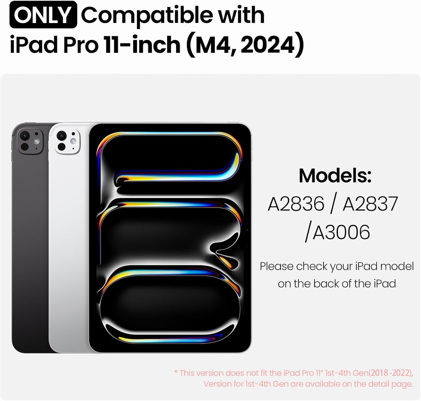 Nillkin iPad Pro 11 inch (M4, 2024) Case with Detachable Keyboard, Magic Trackpad, 7 Colors Backlit, Portrait/Landscape Modes, Rugged Keyboard Case with Camera Cover for iPad Pro 11” 5th Gen, Black