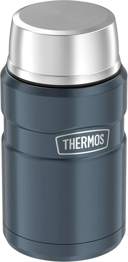 THERMOS Stainless King Vacuum-Insulated Food Jar , 24 Ounce, Slate