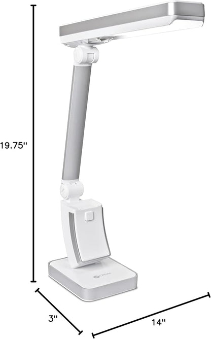 OttLite 13W Slimline Desk Lamp - Home, Office, Bedroom, or Reading (White)
