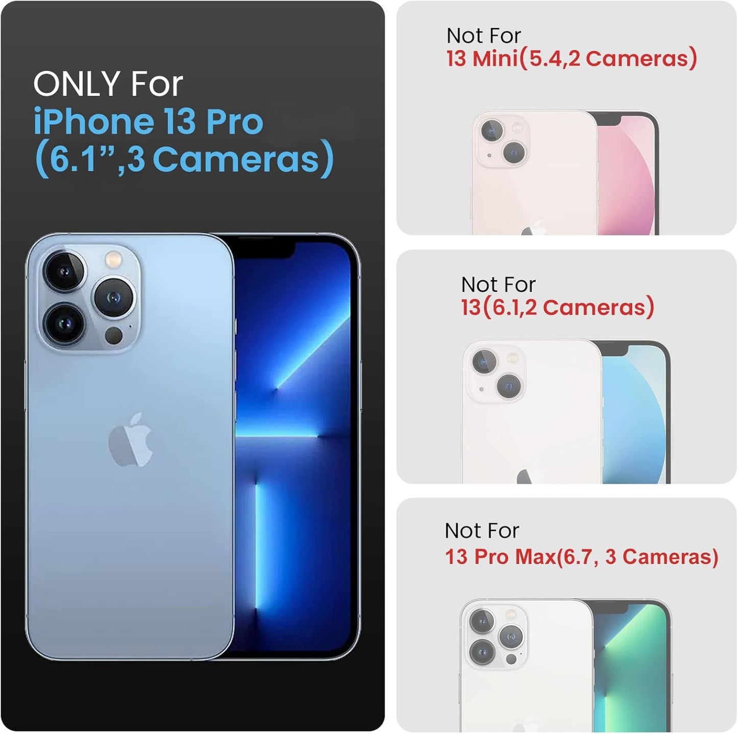 FireNova Designed for iPhone 13 Pro Case, Silicone Upgraded [Camera Protection] Phone Case with [2 Screen Protectors], Soft Anti-Scratch Microfiber Lining Inside, 6.1 inch, Blue