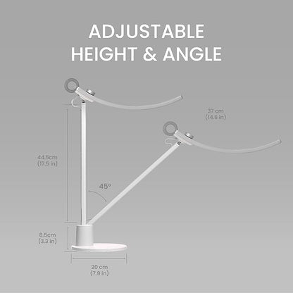 BenQ Genie e-Reading Desk Lamp - Bright Lighting for Small Workspace, Dimmable with 13 Color Modes, Auto-dimming, Eye-Caring Lamp for Home Office, Reading, Study, Craft, Matte Gold