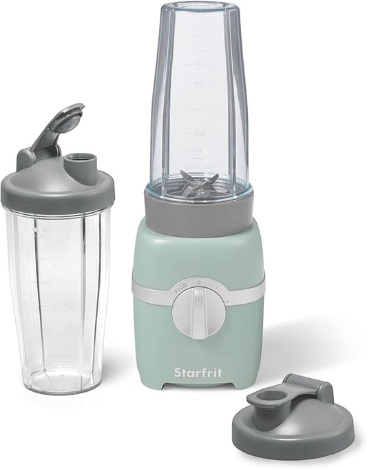 Starfrit Personal Blender - Two 828ml Cups - High, Low & Pulse Modes - 300W - Sage