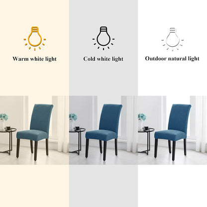 Joccun Chair Covers for Dining Room Set of 4,Chair Slipcovers Stretch Dining Room Chair Covers Seat Protector,Washable Parsons Chair Cover for Home,Hotel,Banquet(Dark Blue,4 Pack)
