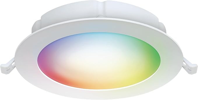 Feit Electric 6" Smart LED Canless Recessed Downlight, 65W EQ, Dimmable, Wifi Enabled, Compatible with Alexa and Google Home Asst, Color Changing, 90 CRI, 850 Lumens