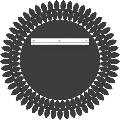 Kelly Miller Round Jeweled Mirror for Wall Decor, 26 in Modern Decorative Wall Mirror with Luxury Diamonds Beveled Vanity Mirror for Bedroom Dresser, Living Room Table, Bathroom, Hallway, Entryway