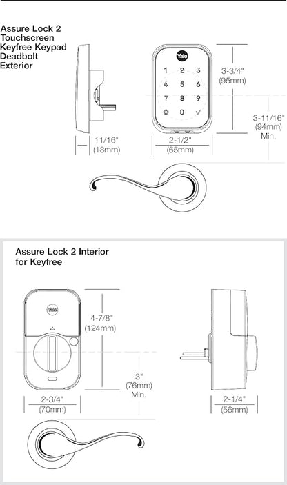 Yale Assure Lock 2 Deadbolt, Oil Rubbed Bronze Smart Keyless Entry Door Lock with with Z-Wave Connected Keypad for Code Entry, YRD450-ZW2-0BP