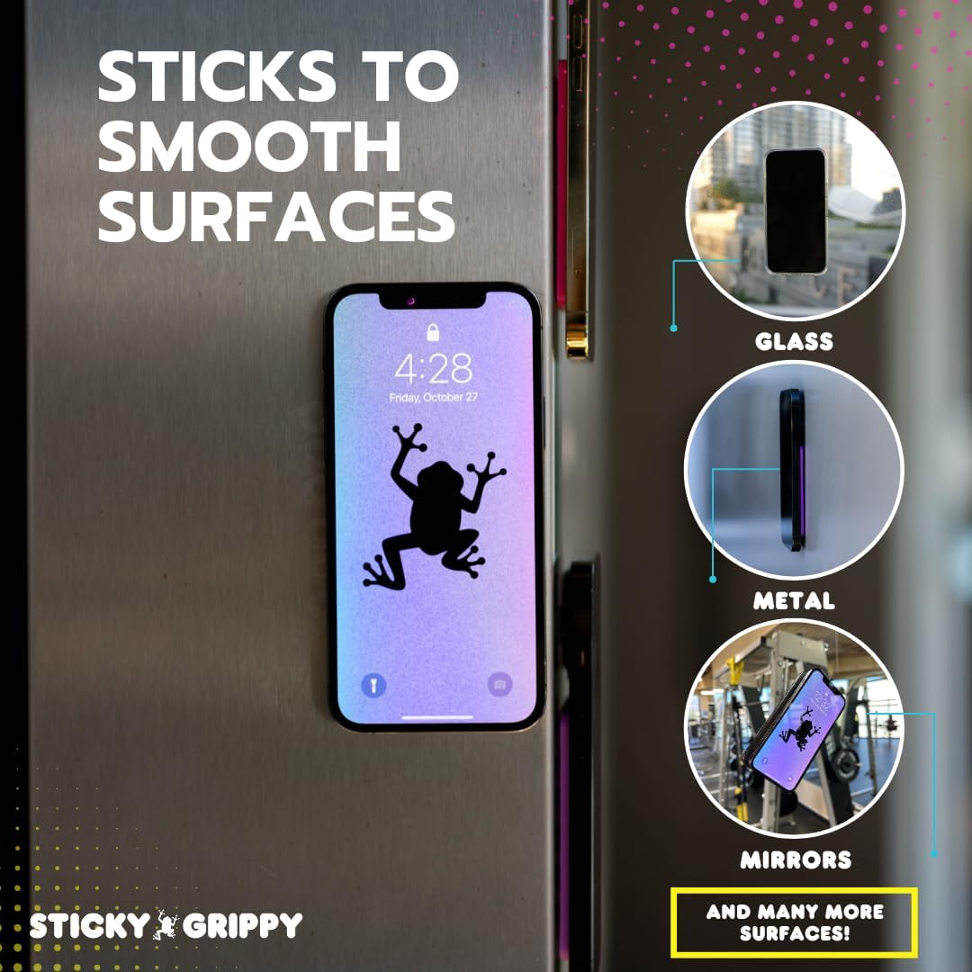 Suction Phone Case Mount, Sillicon Adhesive Phone Accessory for iPhone and Android, Hands-Free Fidget Toy Mirror Shower Phone Holder, Tiktok Videos and Selfies (Rainbow)