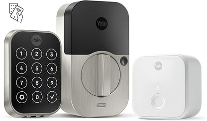 Yale Assure Lock 2 Plus Deadbolt with Wi-Fi Connect, Satin Nickel, for Vacation Rental Hosts, YRD450-N-CB1-619