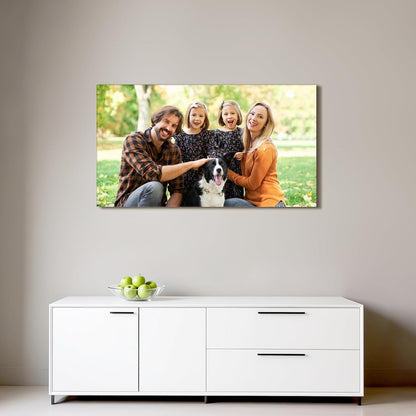 Custom Canvas Prints with Your Photos - Personalized Pictures Print, Customized Photo Gifts, Wall Art Poster Canvas Printing for Wedding, Family, Baby, Pets, Home Office Decor, Wrapped Frame 36x20