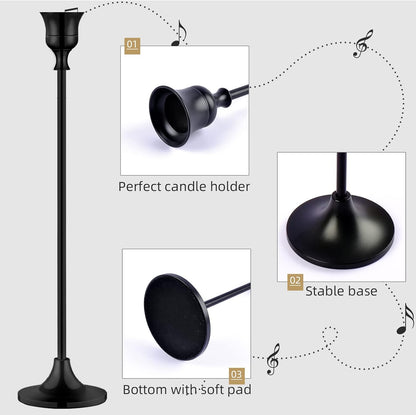 Candlestick Holders,Taper Candle Holder for Candlesticks Black Candelabra Candle Holders Vintage Candle Stick Candle Holder for Fireplace Party Dining Home