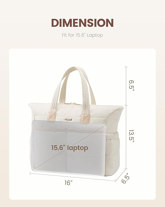 LOVEVOOK Tote Bag for Women,Light Puffer Tote Bag with Multi-pockets,Stylish Carry on Laptop Bags for Daily,Travel,Work,Gym | with Multi-pockets, Stylish, Carry on, for Daily, Travel, Work