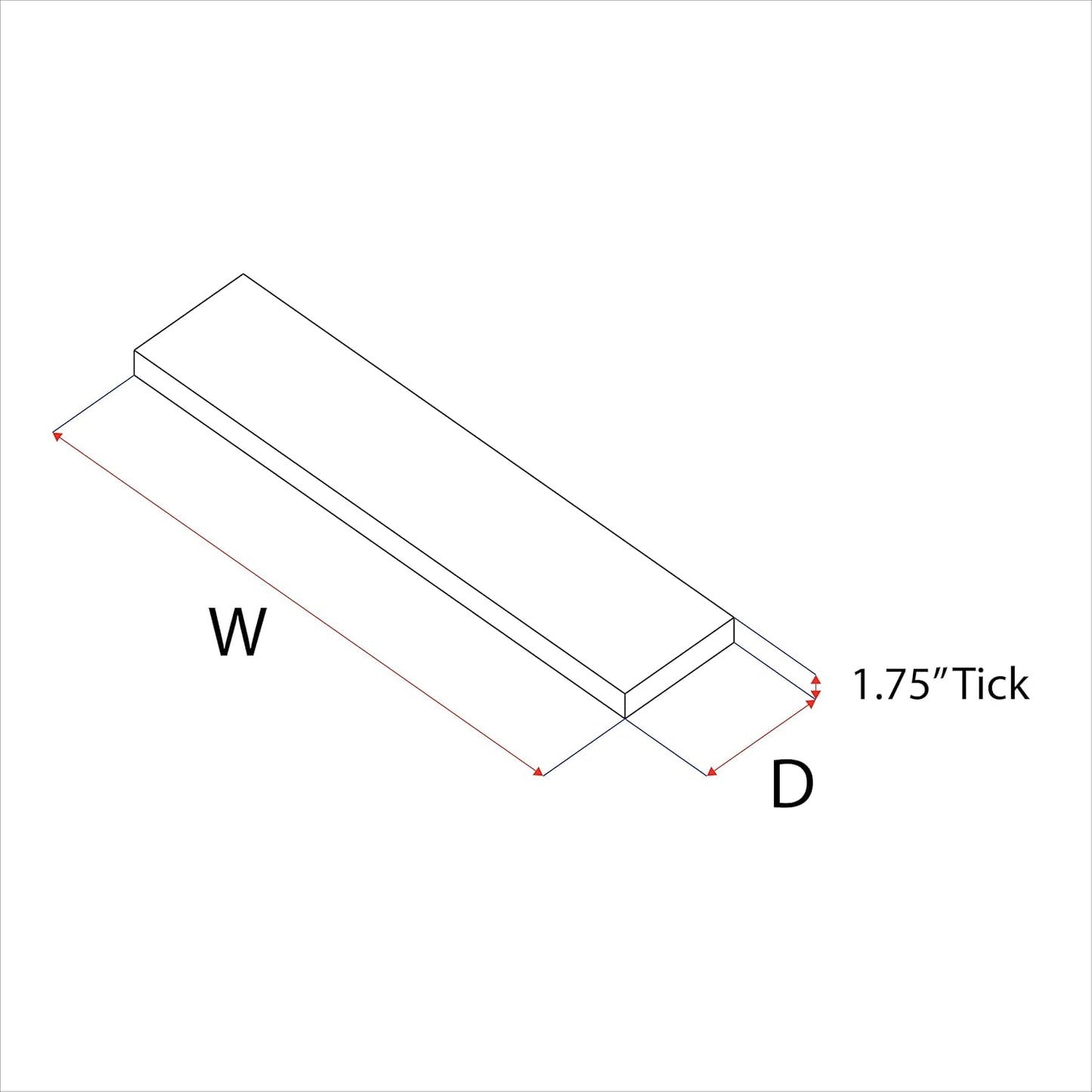URBANDI, Rustic Floating Shelves, Set of 2, Hidden Bracket, Solid Wood, Heavy Duty, Wall Mounted Shelves, (Grey, 48Wx8D)
