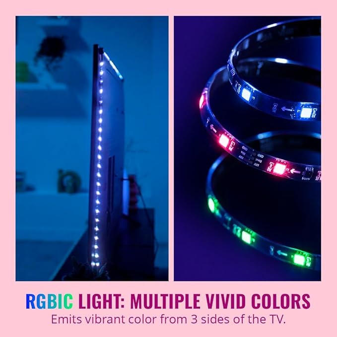 WiZ Connected HDMI Sync Box with TV Backlight - Sync to Movies, Games & Music - HDMI 2.0 Supports 4K 60Hz - RGBIC LED Strip 75-85 Inch TVs -Requires External Video Source